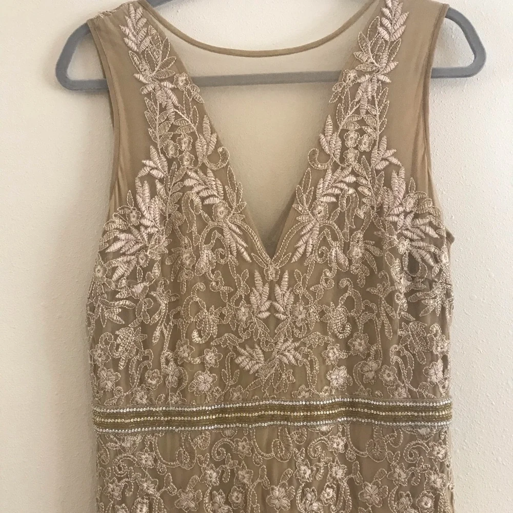 Nicole Miller Embroidered Tulle Gown - Picture 4 of 10